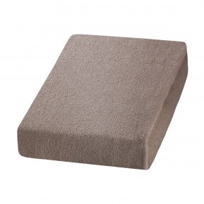 Kilpinė paklodė su guma, smėlinė, 60 cm x 190 cm
