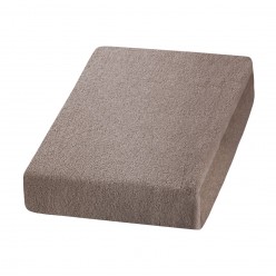 Kilpinė paklodė su guma, smėlinė, 70 cm x 190 cm