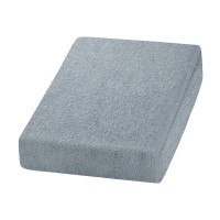 Kilpinė paklodė su guma, pilka, 60 cm x 190 cm