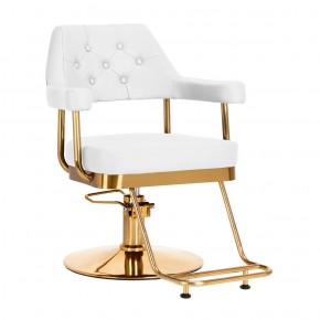 Kirpimo kėdė Gabbiano Granada, balta-auksinė
