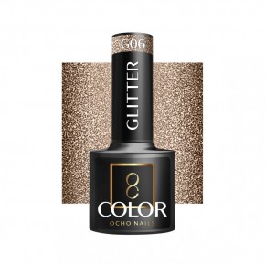Hibridinis gelinis lakas Ocho Nails Glitter G06, 5g