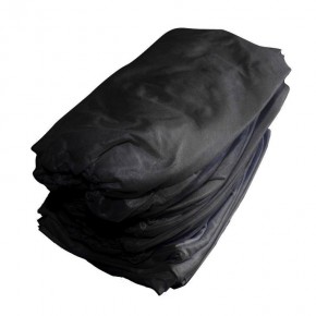 Vienkartinė paklodė su guma, juoda, 220x100 cm, 10 vnt