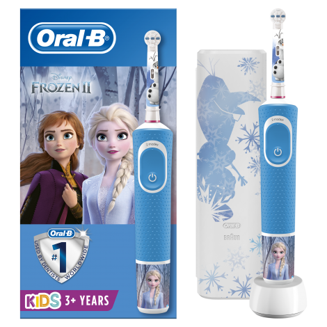 Dantų šepetėlis ORAL-B vitality 100 kids D100.413.2KX "Frozen" + dėklas
